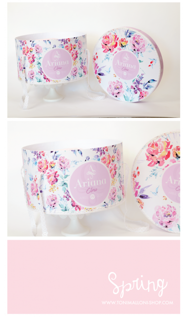 Trusou de botez pentru fete cu flori mov de primavara, Hello, Spring! 12